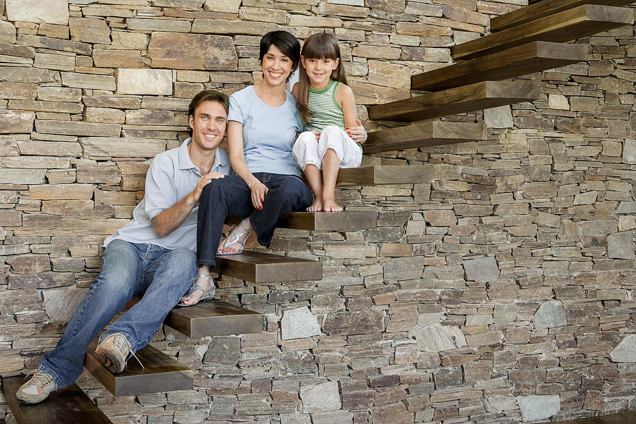 Portrait of hispanic family.